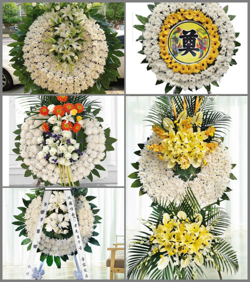 山东泰安岱岳区道朗镇八楼村花圈速递